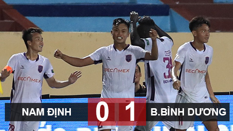 Kết quả Nam Định 0-1 B.Bình Dương: Chủ nhà đá hỏng penalty, B.Bình Dương vươn lên nhì bảng