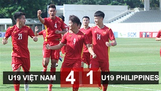Cú đúp của Quốc Việt & 2 quả penalty giúp U19 Việt Nam hạ Philippines