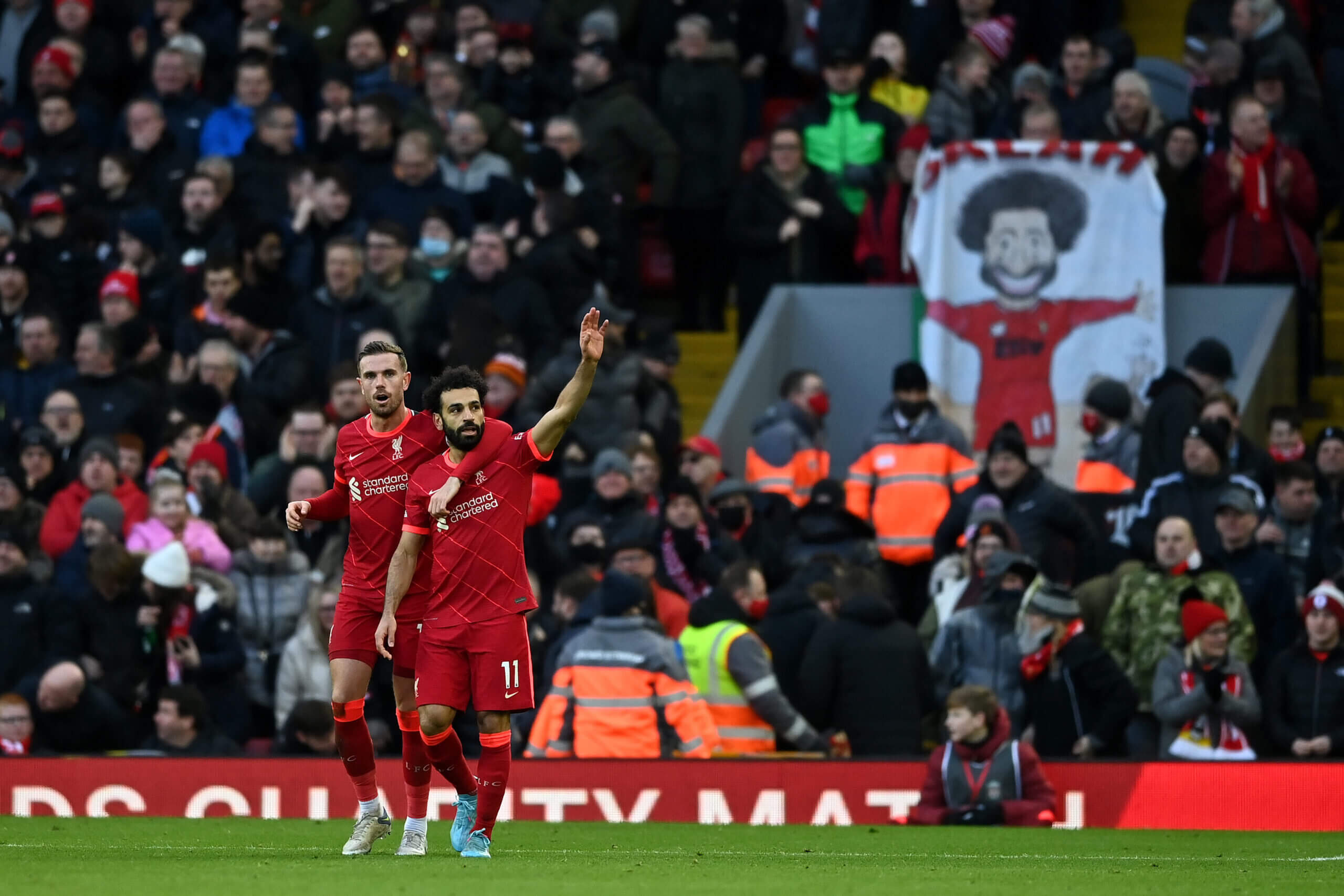 Salah đã ghi 154 bàn trong 254 trận cho Liverpool