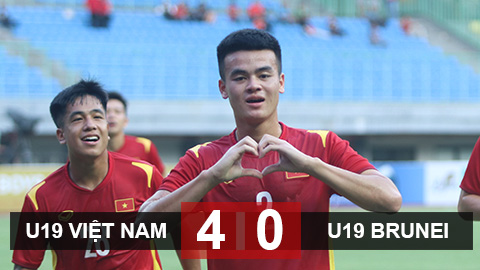 Kết quả U19 Việt Nam 4-0 U19 Brunei: Chiến thắng thiếu thuyết phục