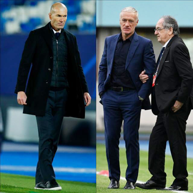 Có tin Zidane (trái) đã từ chối PSG để sẵn sàng thay thế Deschamps dẫn dắt ĐT Pháp sau World Cup 2022