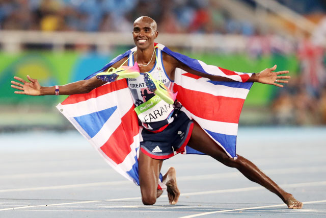 Mo Farah từng giành HCV điền kinh cho Anh tại Olympic 2012, 2016
