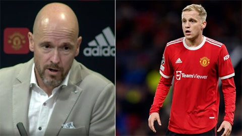 Ten Hag trao cơ hội cho Van de Beek đá số 10