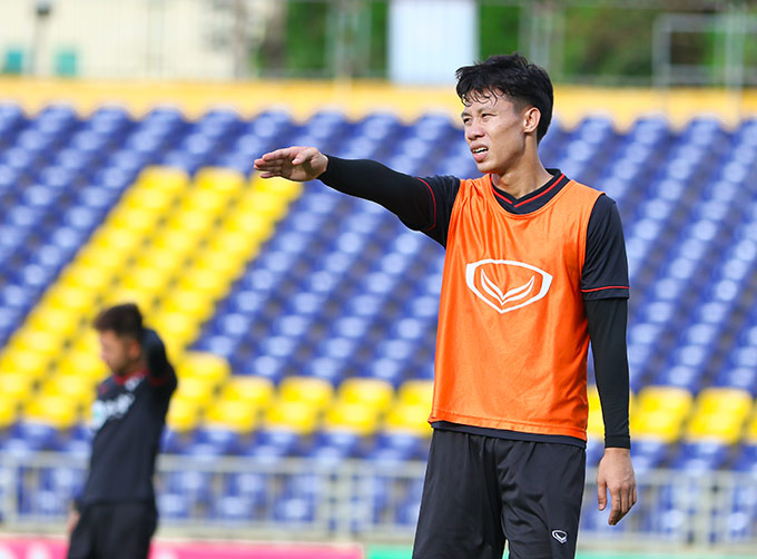 Quế Ngọc Hải cùng các đồng đội tích cực tập luyện hướng tới "derby xứ Nghệ" - Ảnh: SLNA FC 