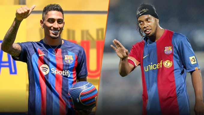 Ronaldinho là người truyền cảm hứng để Raphinha tới Barca