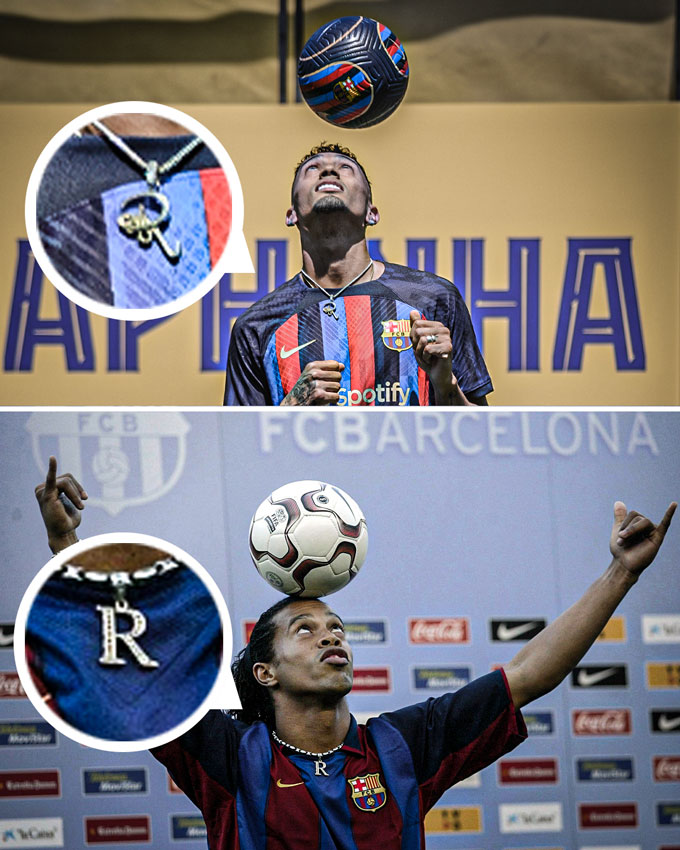 Raphinha và Ronaldinho, 2 chữ R người Brazil đã và đang khoác áo Barca