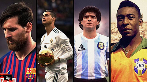 Ronaldo vĩ đại nhất mọi thời đại, bỏ xa Messi, Pele