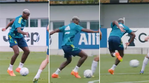 Pogba phô diễn kỹ thuật thượng thừa trong buổi tập với Juventus