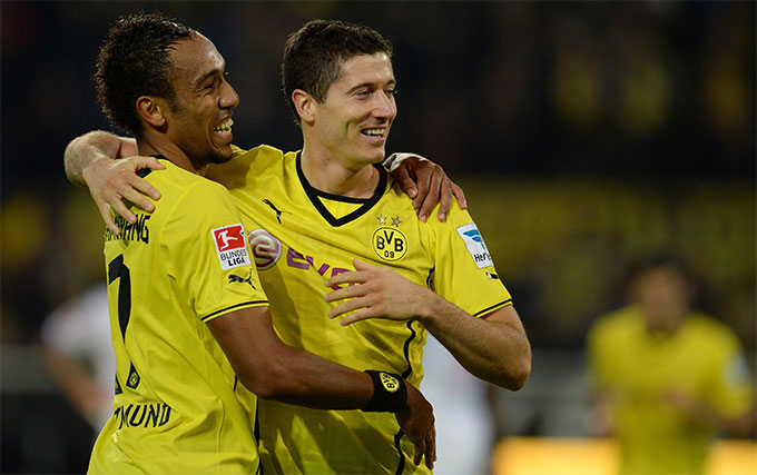 Aubameyang và Lewandowski từng là đồng đội ở Dortmund