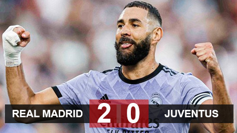 Kết quả Real Madrid 2-0 Juventus: Los Blancos có trận thắng đầu tiên