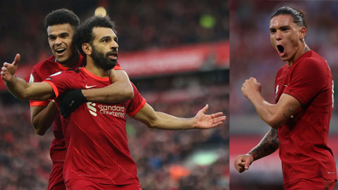 Bộ ba Salah - Diaz và Nunez (phải) sẽ là hàng công mới của Liverpool