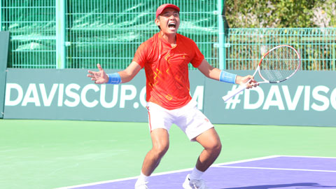 Lý Hoàng Nam hạ học trò Nadal ở Davis Cup