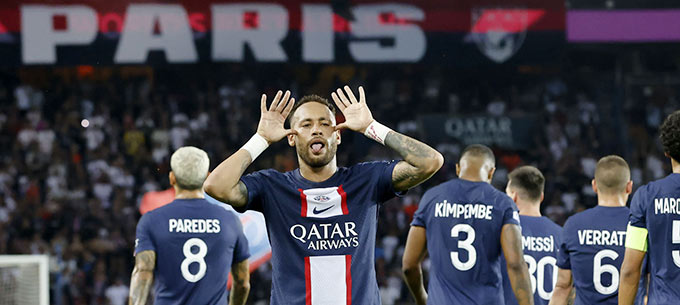 Neymar ghi 2 bàn, trở thành cầu thủ hay nhất trận PSG hạ Montpellier 5-2