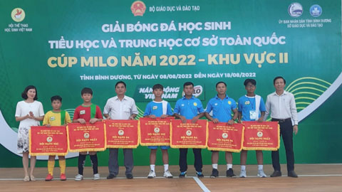 Bế mạc Giải bóng đá học sinh Tiểu học và Trung học cơ sở toàn quốc Cup Milo năm 2022-khu vực II