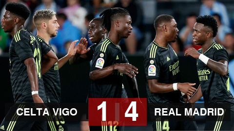 Kết quả Celta Vigo 1-4 Real: Hazard đá hỏng 11m, Real vẫn đại thắng chủ nhà