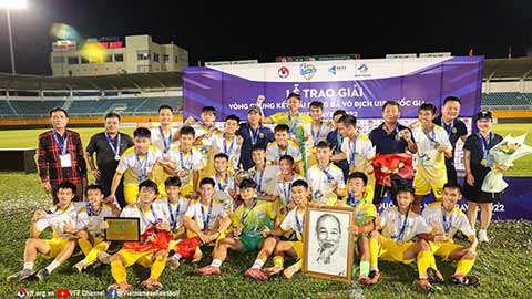 U15 SLNA đăng quang ngôi vô địch giải U15 Quốc gia 2022