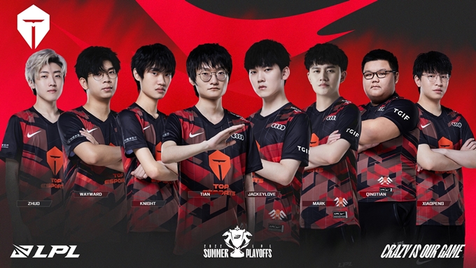 TOP Esports được đánh giá là ứng viên hàng đầu cho chức vô địch LPL mùa Hè 2022.