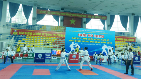 Bình Dương đạt nhất toàn đoàn tại Giải Vô địch Karate cụm miền Đông Nam bộ mở rộng năm 2022