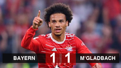 Kết quả Bayern vs M'Gladbach: 'Hùm xám' đứt mạch toàn thắng, hòa hú vía