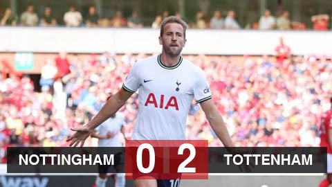 Kết quả Nottingham vs Tottenham: Kane lập cú đúp, Tottenham bằng điểm Man  City
