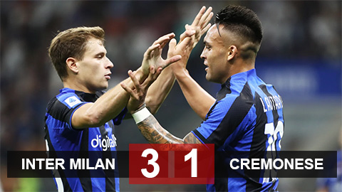 Kết quả Inter 3-1 Cremonese: Nerazzurri lên nhì bảng