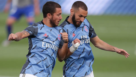 Chấn thương của Benzema tạo cơ hội cho Hazard (trái) tìm lại chỗ đứng tại Real Madrid