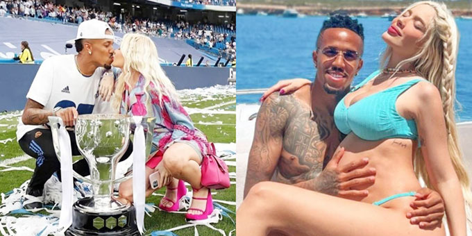 Militao và bạn gái Karoline thời còn mặn nồng