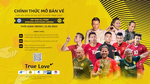 Phát hành vé xem trận giao hữu giữa các ngôi sao Việt Nam và huyền thoại Dortmund gây quỹ giúp các trẻ em mồ côi vì dịch Covid-19