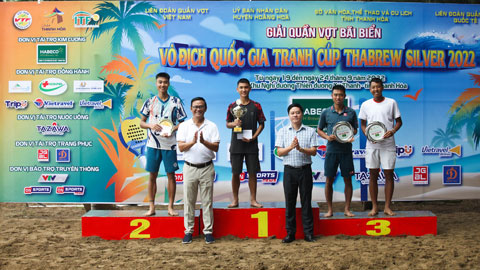 Giải quần vợt bãi biển VĐQG 2022: Chủ nhà Thanh Hóa vô địch đơn nam