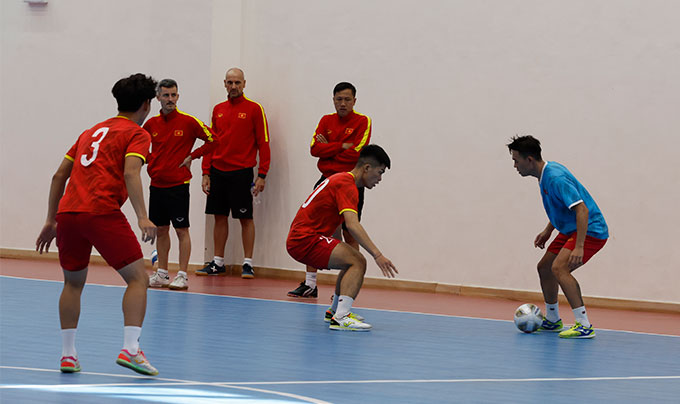 ĐT futsal Việt Nam đang có sự tập trung cao độ.