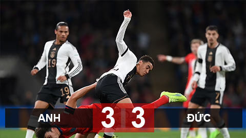 Kết quả Anh 3-3 Đức: Tam sư không thắng 6 trận liên tiếp