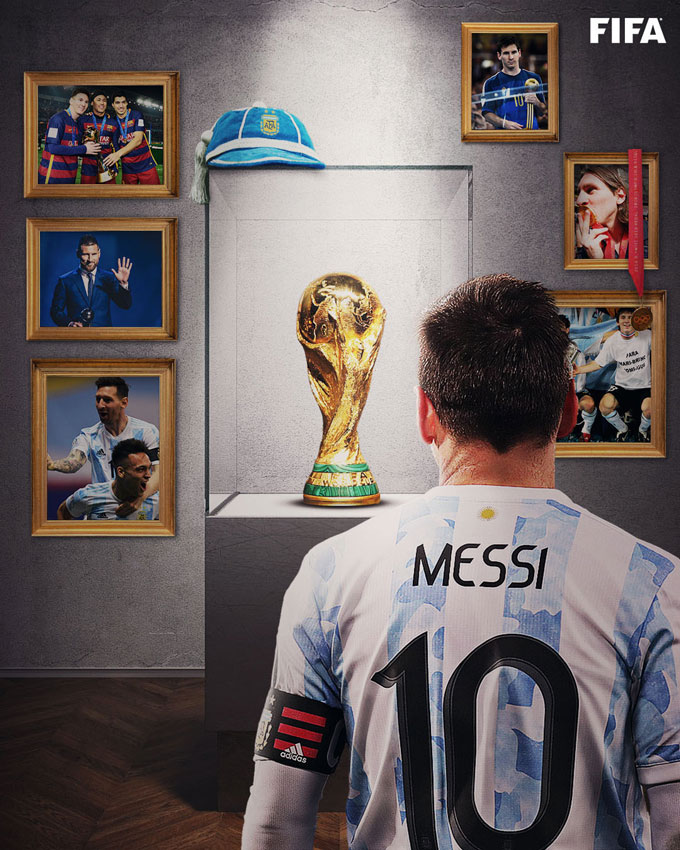 Messi đang hướng tới việc giành danh hiệu duy nhất anh còn thiếu là chức vô địch World Cup ở giải đấu lớn có thể là cuối cùng với ĐT Argentina