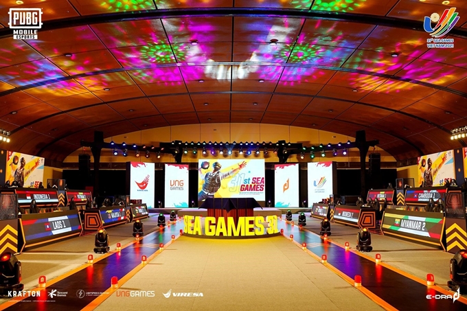 Sân khấu cực kỳ hoành tráng của bộ môn PUBG Mobile tại SEA Games 31 vừa qua