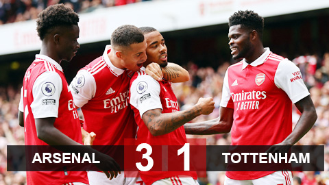 Kết quả Arsenal vs Tottenham: Pháo thủ vững ngôi đầu