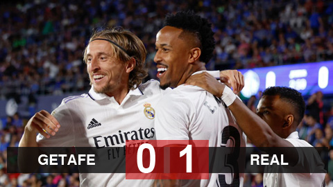 Kết quả Getafe vs Real Madrid: Militao đưa Real chiếm ngôi đầu bảng 