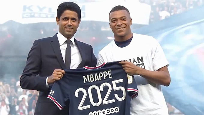 Mbappe mới gia hạn hợp đồng với PSG cách đây không lâu