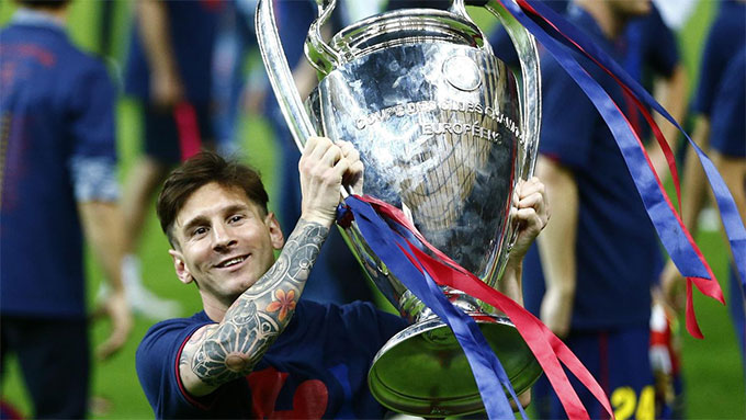 Messi từng giúp Barca 4 lần vô địch Champions League
