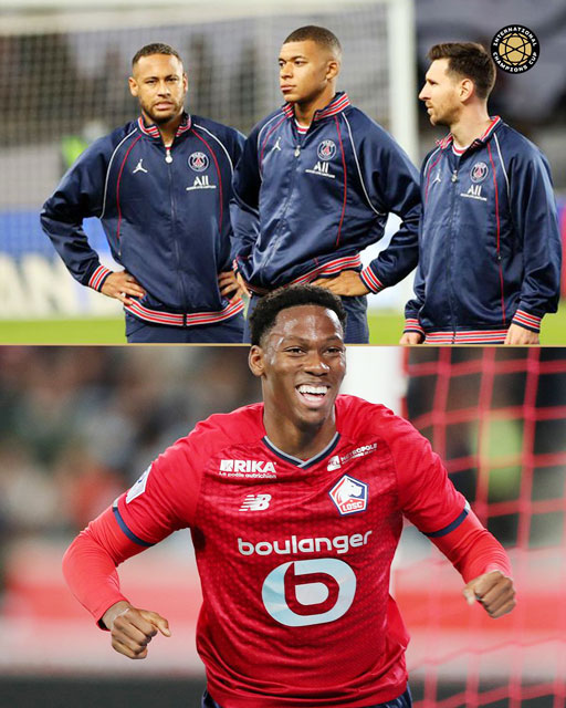 Bộ ba siêu sao của PSG đều đang xếp sau tiền đạo “vô danh” Jonathan David của Lille ở hạng mục… ghi bàn