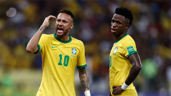Neymar và Vinicius là đồng đội ở ĐT Brazil
