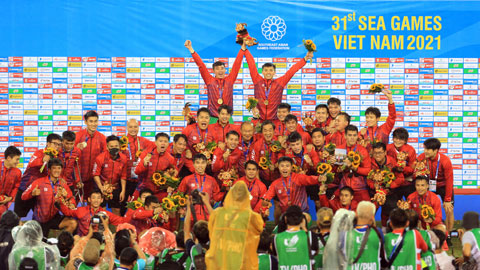 Thành công của U23 Việt Nam tại SEA Games 2021 xuất phát từ sự hiệu quả trong phòng chống dịch của đất nước - Ảnh: MINH TUẤN