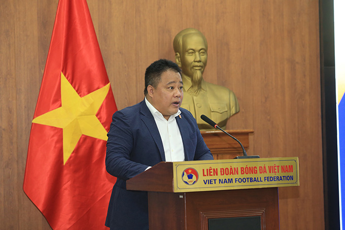 Ông Nguyễn Minh Ngọc, Tổng giám đốc VPF tin tưởng sự đồng hành của Động Lực sẽ đóng góp thêm thành công cho các giải bóng đá chuyên nghiệp Việt Nam