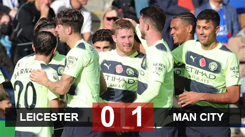 Kết quả Leicester 0-1 Man City: Khác biệt De Bruyne