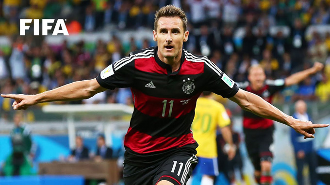 Miroslav Klose đang là cầu thủ có nhiều bàn thắng nhất trong lịch sử World Cup
