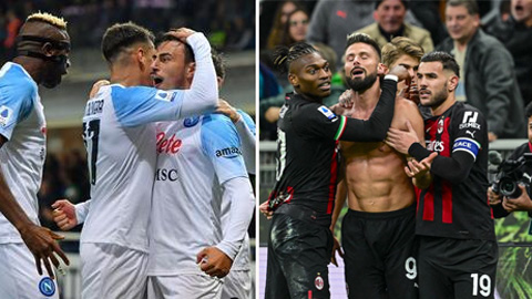 Vòng 13 Serie A 2022/23: Napoli và Milan cùng thắng để bám đuổi nhau