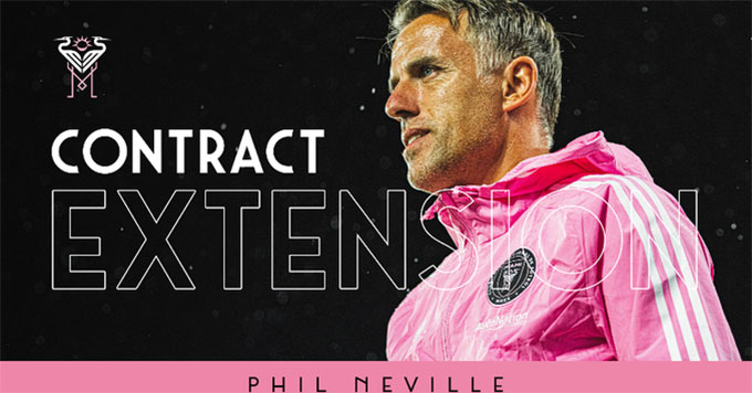 HLV Neville mới gia hạn hợp đồng với Inter Miami