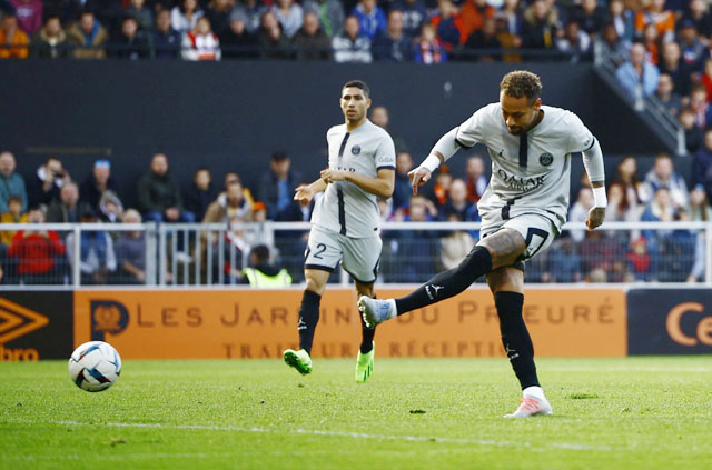 Như thường lệ, Neymar lại ghi bàn và PSG có trọn 3 điểm trước chủ nhà Lorient