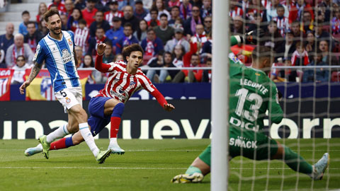 Atletico không thắng cả 2 trận gần nhất dù Felix (giữa) ghi tới tổng cộng 3 bàn thắng