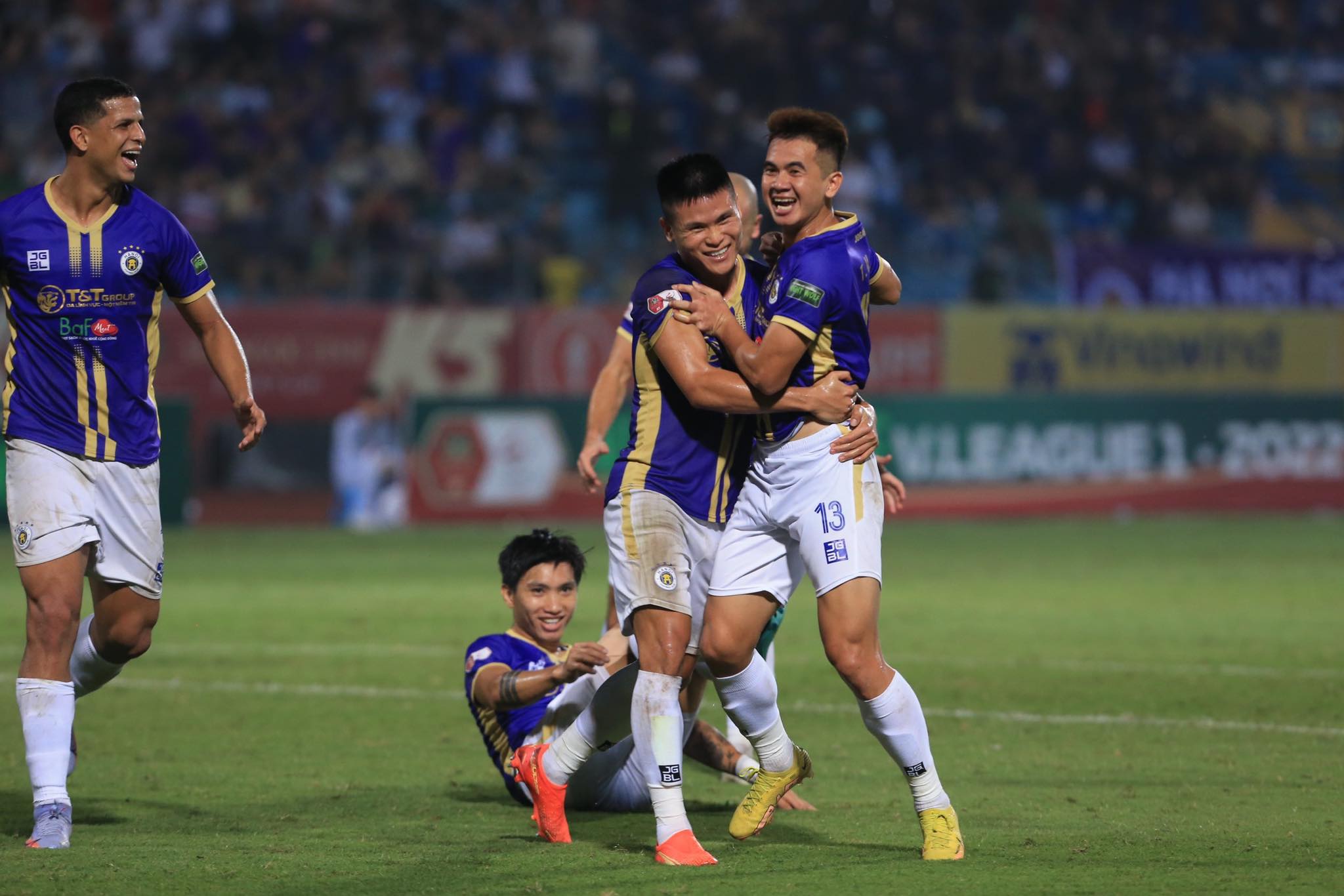 Niềm vui của Hà Nội FC - Ảnh: Đức Cường 