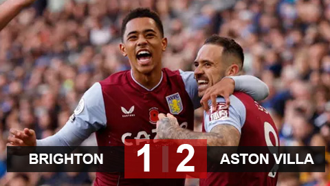 Kết quả Brighton vs Aston Villa: Ngược dòng trong mưa thẻ