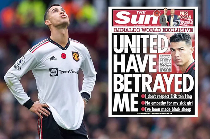 Bài trả lời phỏng vấn của Ronaldo với The Sun đã chính thức kết thúc mối duyên của anh và MU